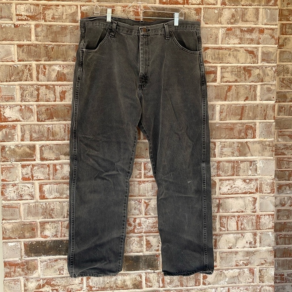 Rustler Black Faded Straight Leg Denim Jeans